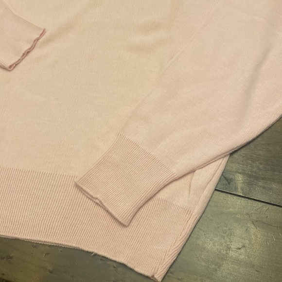 Vintage THANE pink v neck sweater‎ size L made in USA - Picture 4 of 5